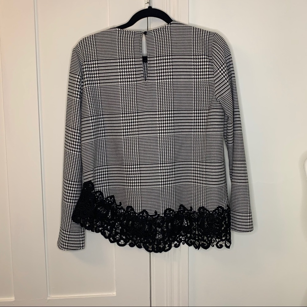 Zara Houndstooth Blouse - Picture 2 of 4